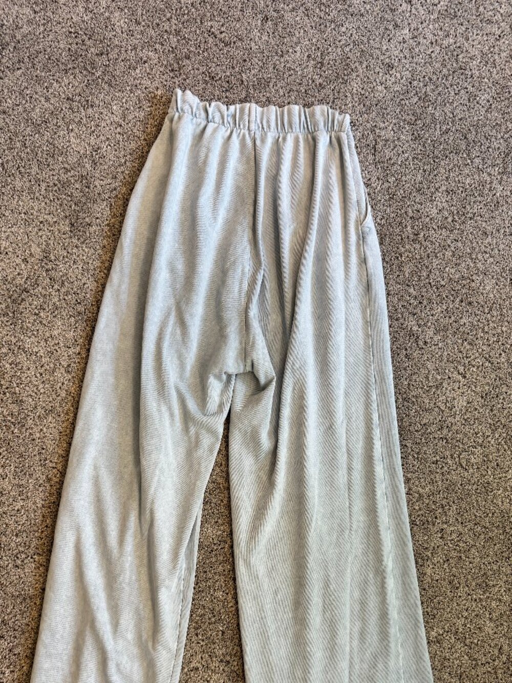 Aerie Jet Setter Trouser Lounge Pants Wide Leg Washed Blue Size M